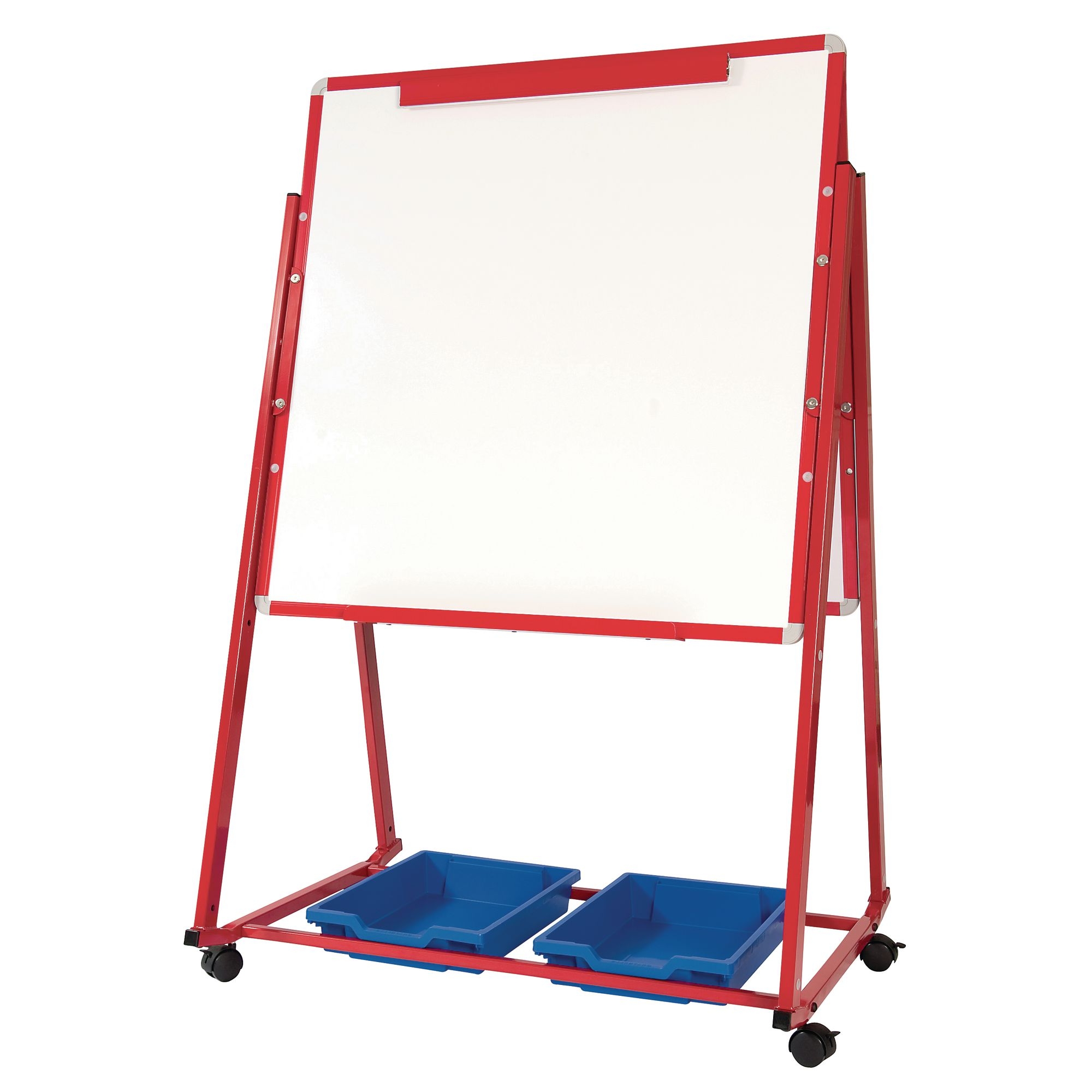 Double Sided Mobile Magnetic Display/ Storage Easel - Blue